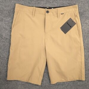 Hurley One & Only Walk Shorts Mens 30 Khaki Hybrid Chino Performance Outdoor NEW